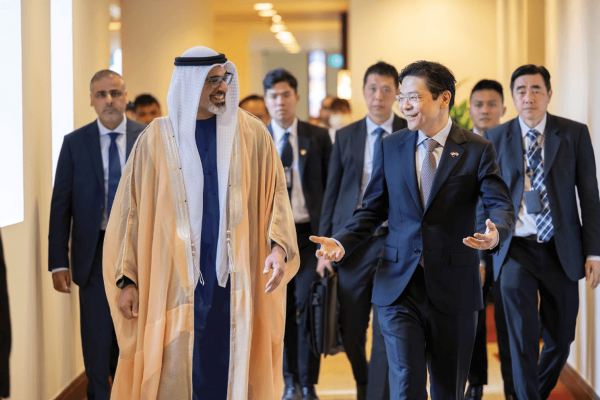 Abu Dhabi crown prince bolsters UAE-Singapore ties