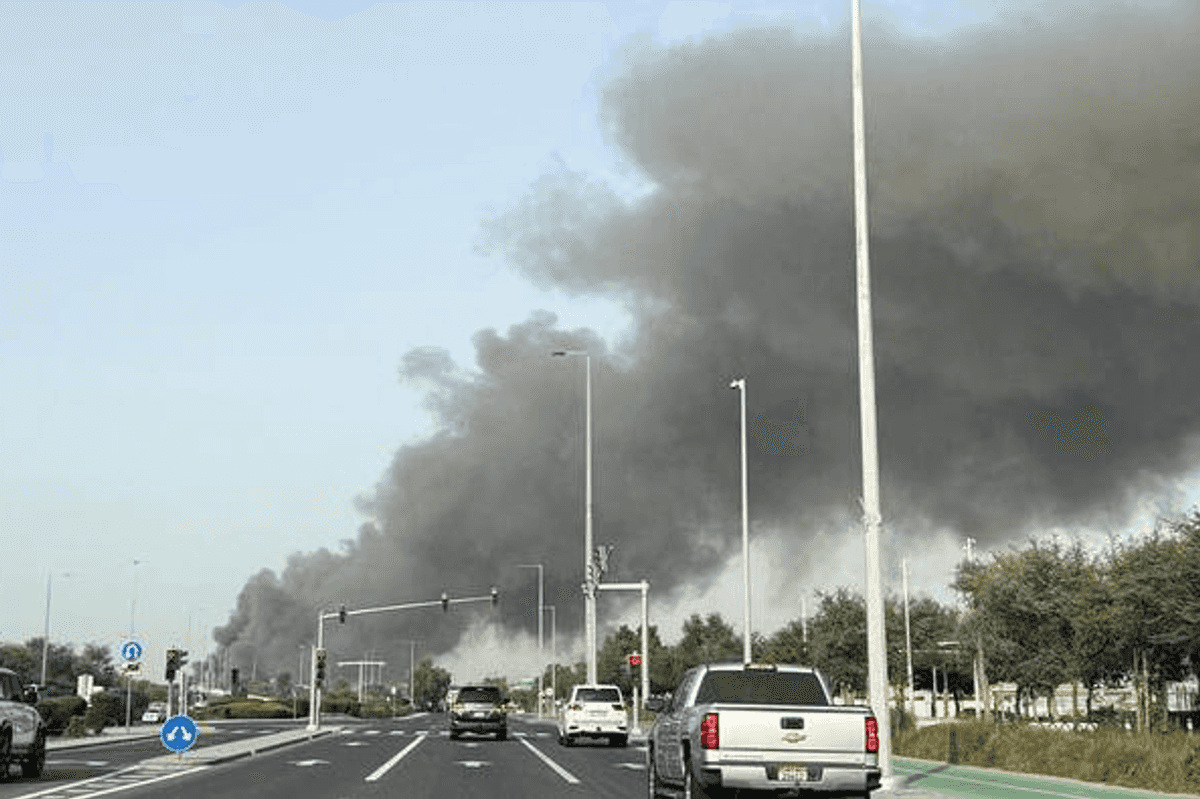 Two injured in Abu Dhabi after debris from intercepted missiles falls in UAE capital