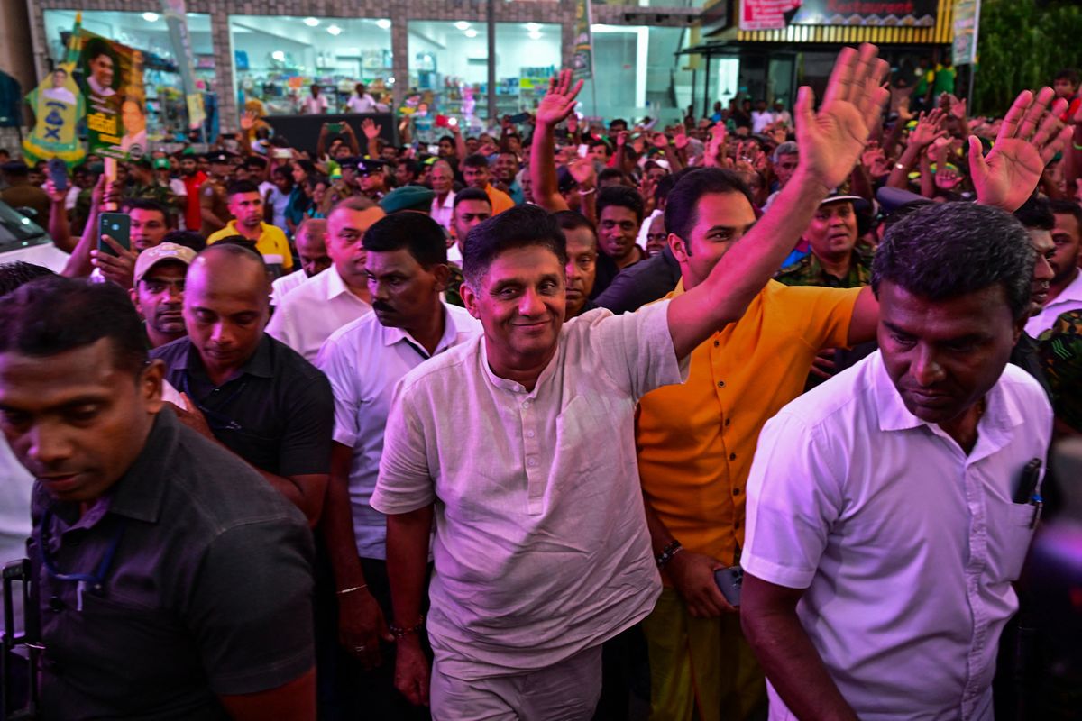 Sri Lanka's Premadasa seeks father's role as president