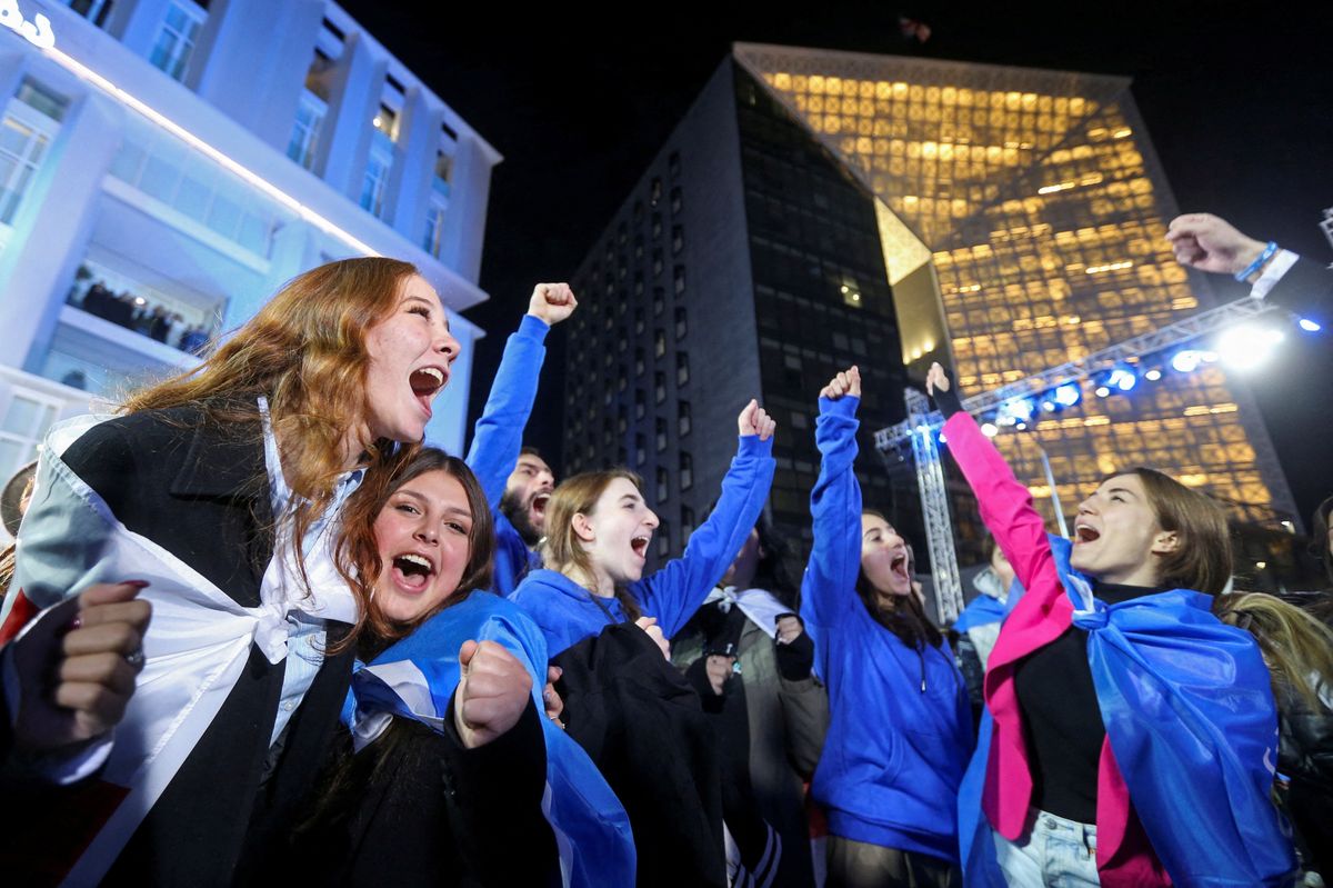 Pro-Russia Georgian ruling party wins disputed election, near-complete results show