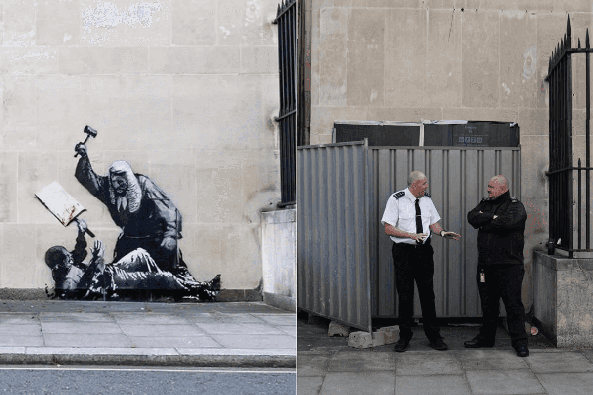 New Banksy artwork challenges UK's protest crackdown