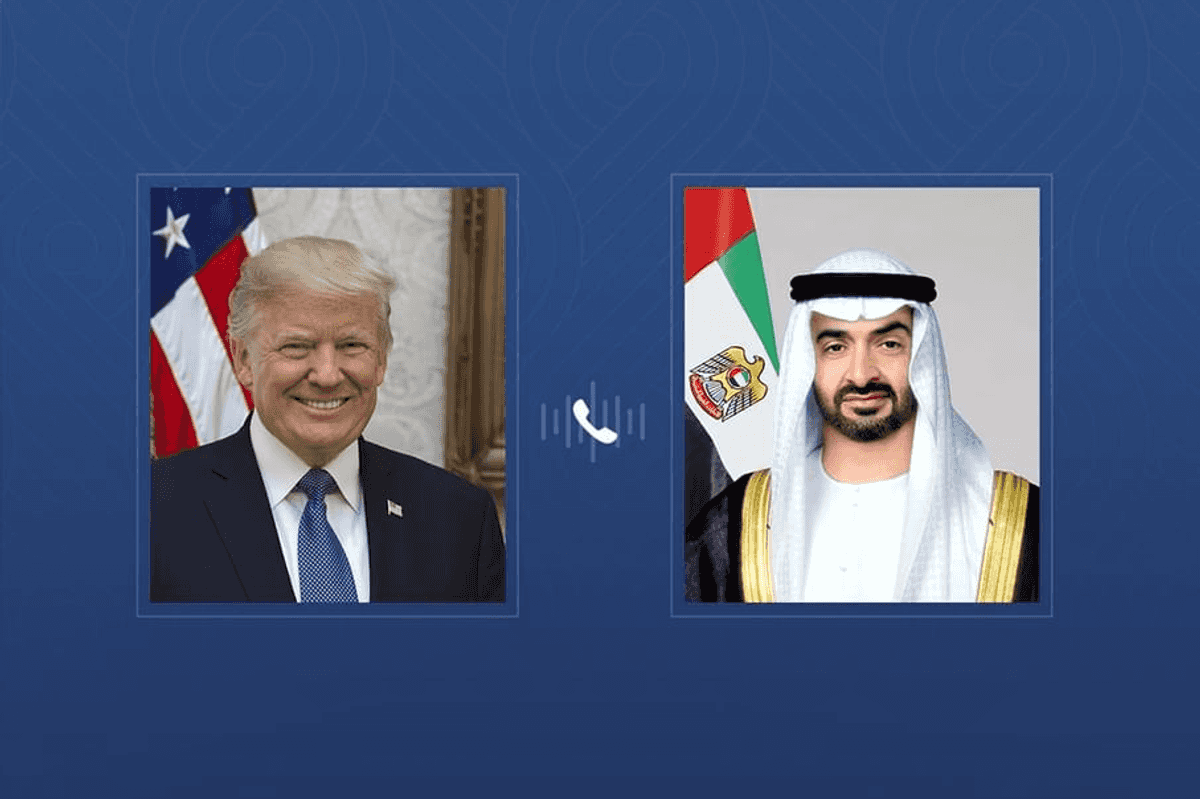 Trump, UAE president discuss strategic ties and Middle East developments