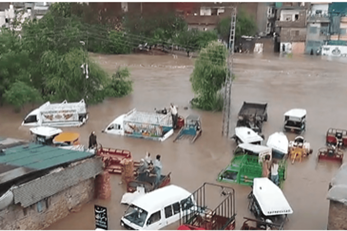 Torrential rains flood Pakistan’s Rawalpindi as authorities declare local holiday
