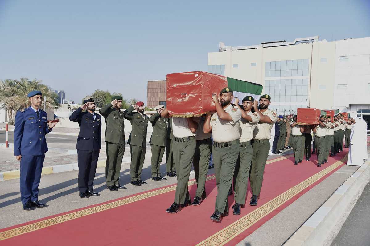 Military funeral held for UAE servicemen who passed away while on duty in country