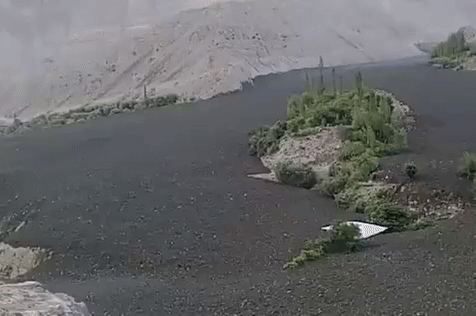 Lake emerges after glacier burst in northern Pakistan, posing severe flood risk