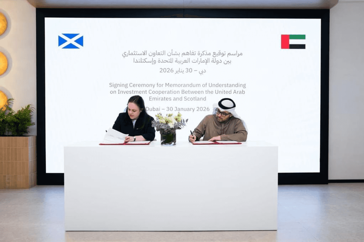 UAE and Scotland sign MoU to boost investment cooperation