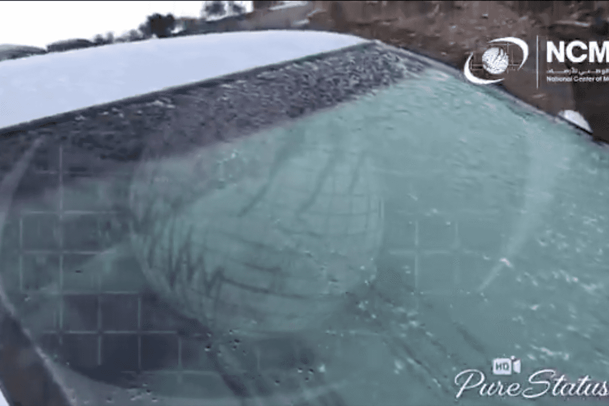 Frost, ice seen on UAE’s highest peak Jebel Jais