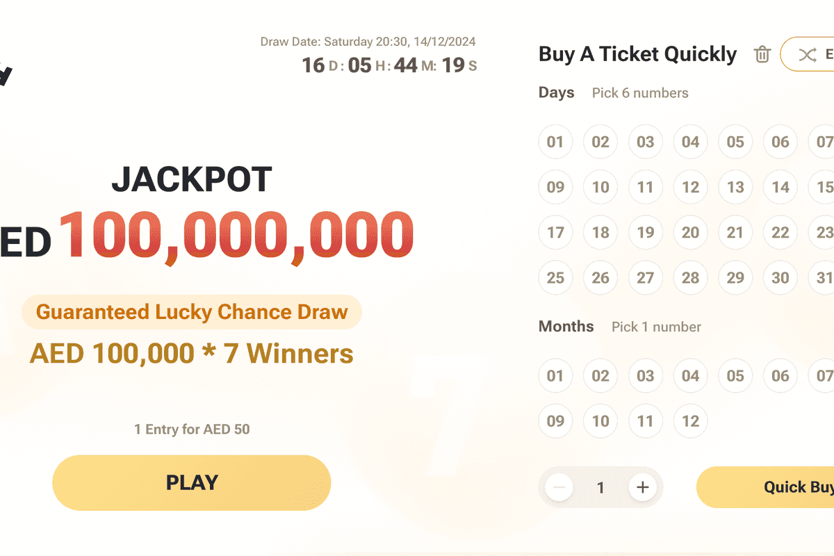 UAE launches new lottery with AED 100 million grand prize up for grabs
