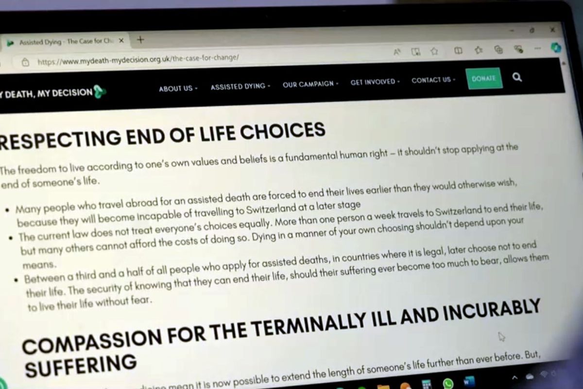 Feeling 'powerless', assisted dying advocate wants UK law change to get sense of 'control'