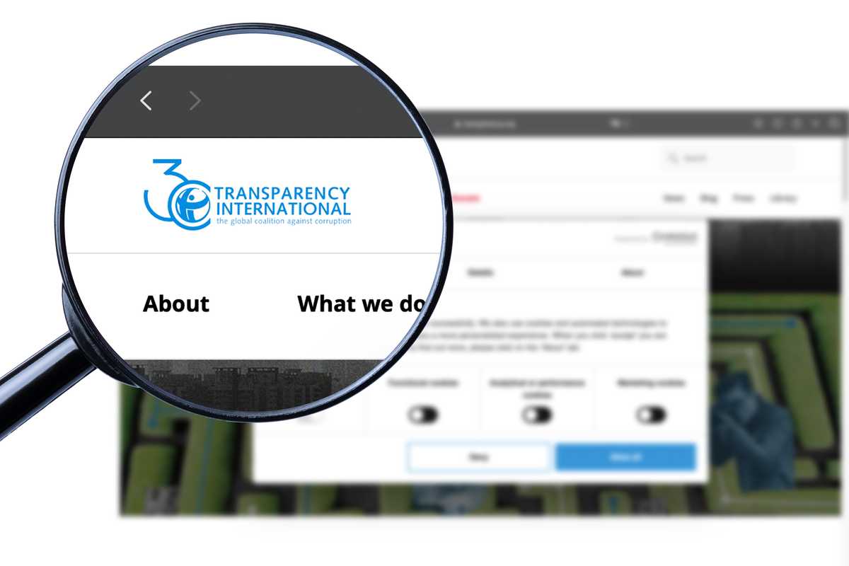 67% of countries fall below mid-point on Transparency International’s corruption index