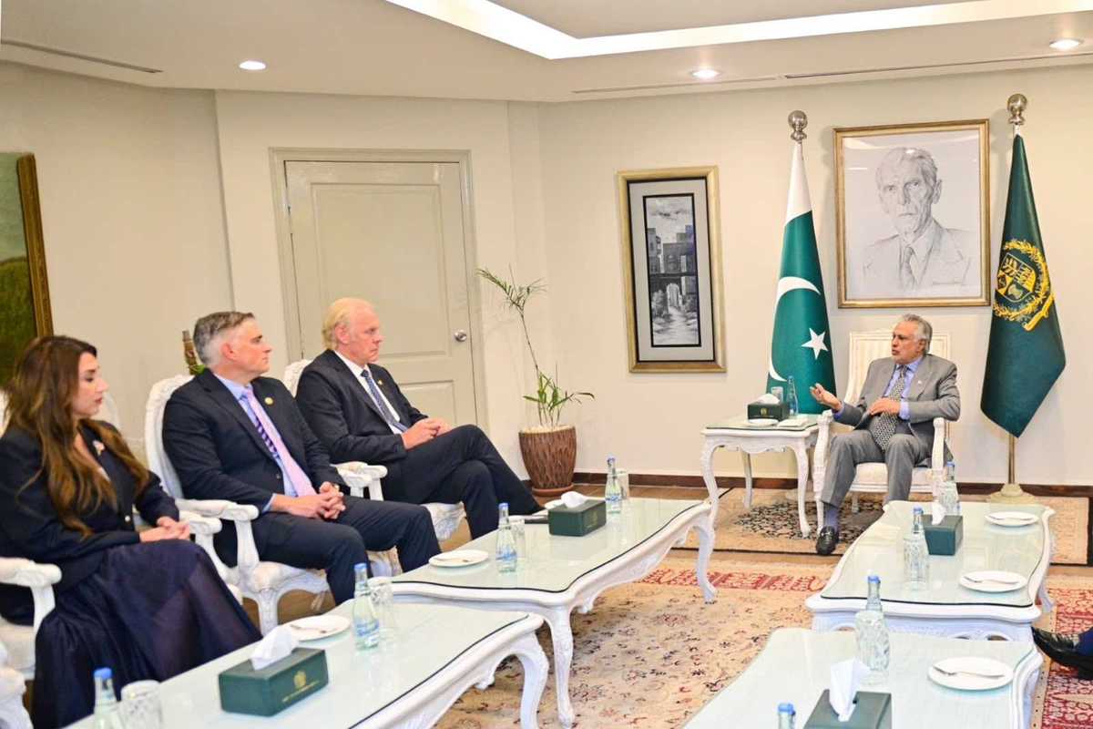 US congressional delegation meets Ishaq Dar to boost Pakistan-US cooperation