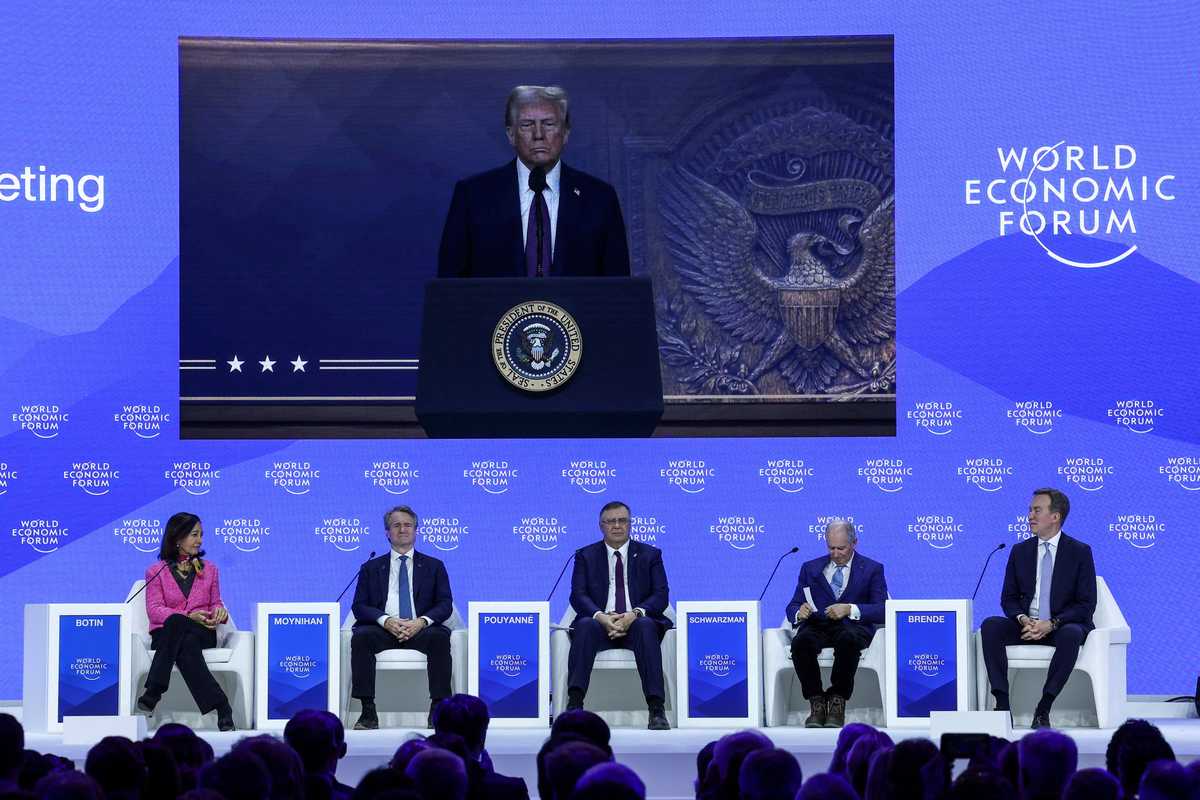 Trump tells Davos he will demand lower interest rates, oil prices