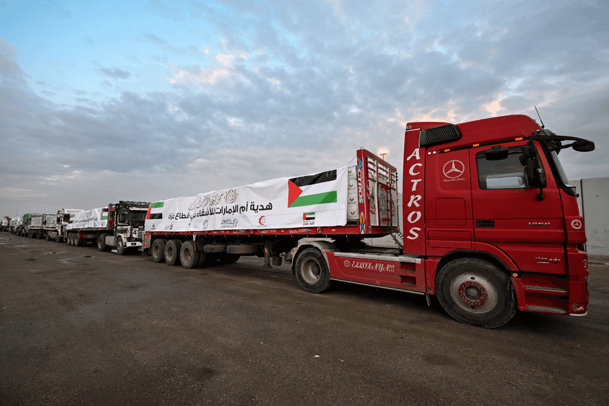UAE aid convoy reaches Gaza through Rafah crossing