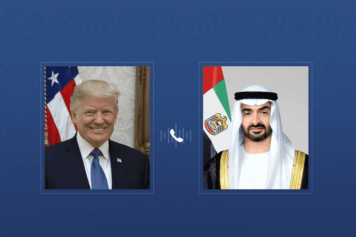 Trump, UAE president discuss ties and Middle East in phone call