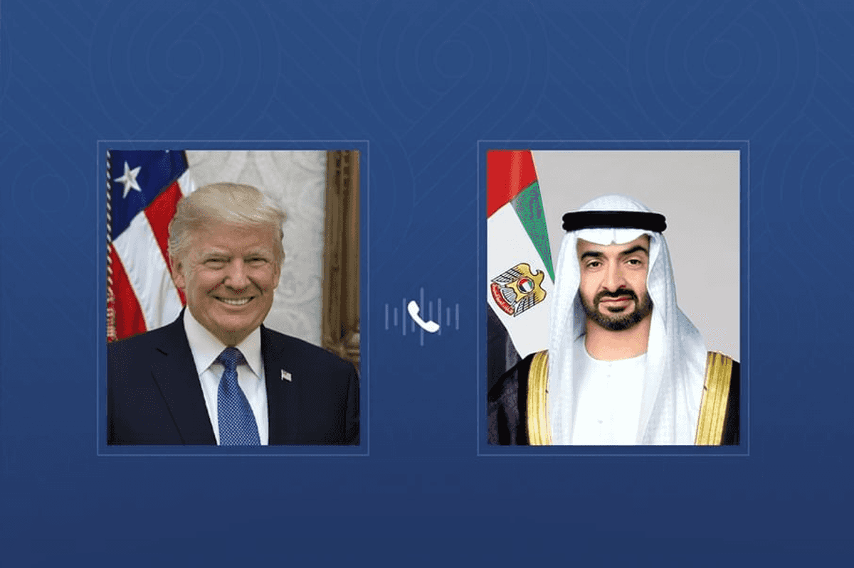 UAE president holds phone call with US president on regional tensions