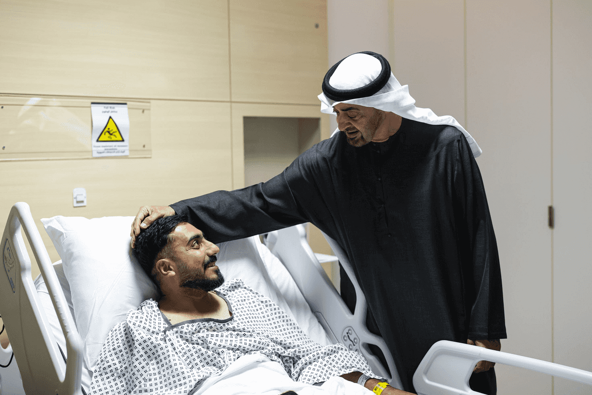 UAE president visits victims of recent attacks in hospital