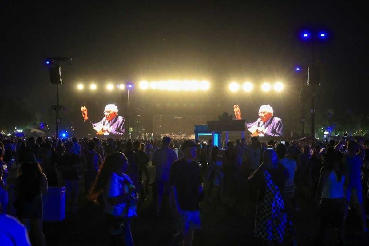 US Senator Bernie Sanders thrills Coachella crowd with surprise appearance