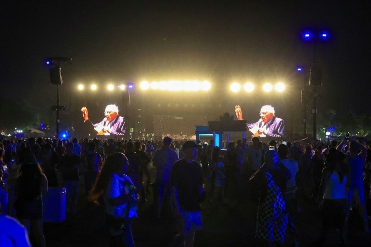 US Senator Bernie Sanders thrills Coachella crowd with surprise appearance