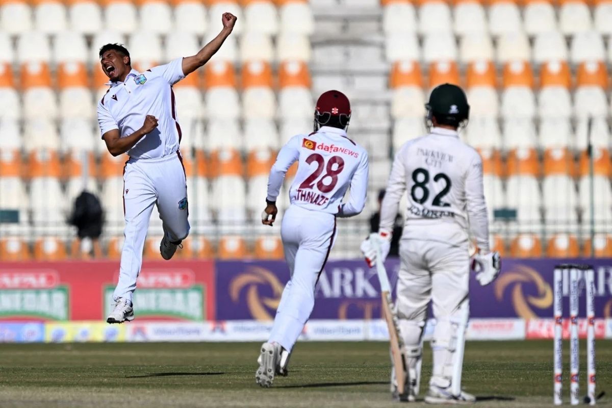 West Indies earns slender lead over Pakistan despite Noman’s hat-trick