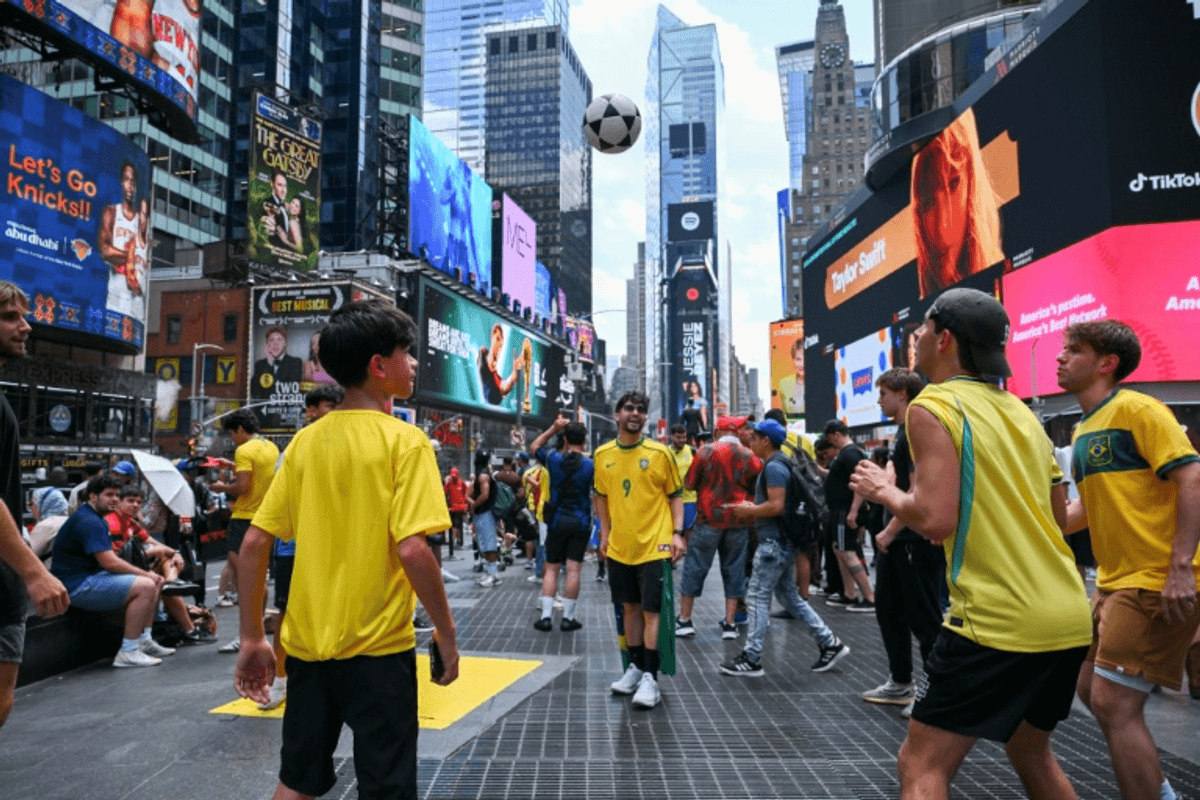 World Cup turns New York's Times Square into global fan hub