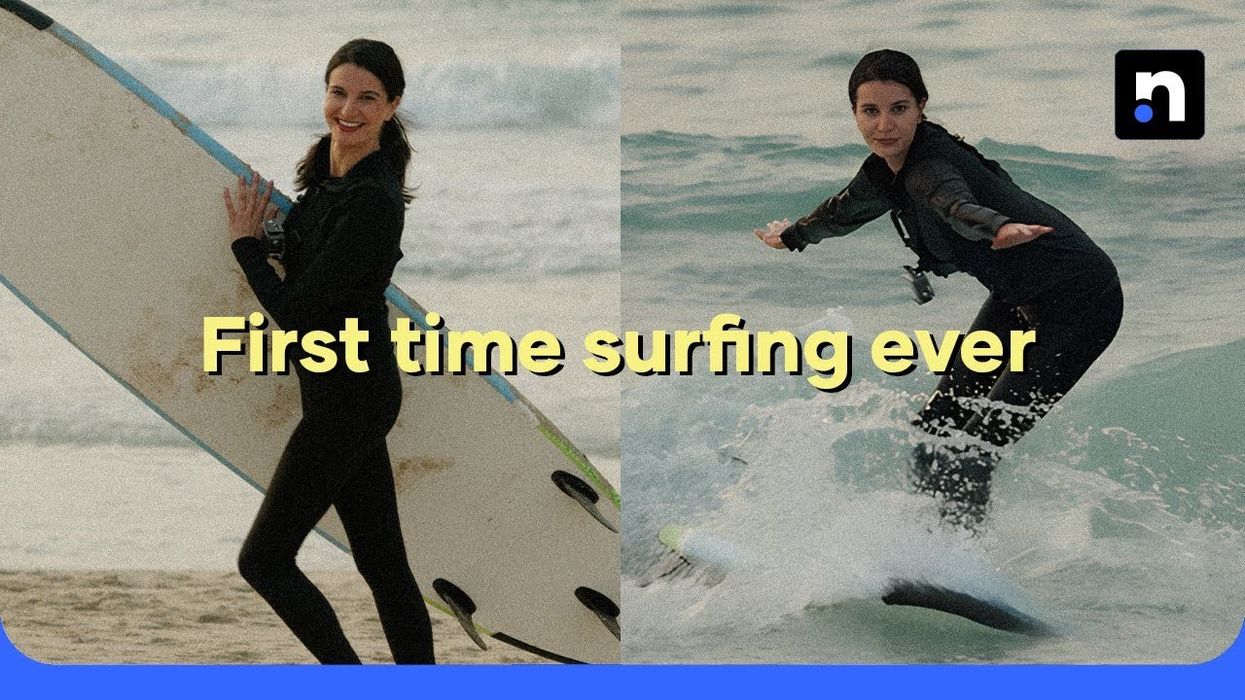 First surf lesson ever in Dubai! How it went (Spoiler: Lots of falls!)