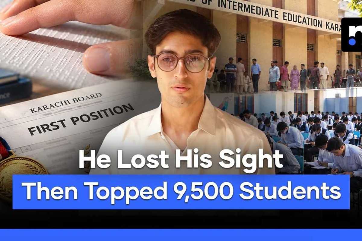 Blind Pakistani student Hans Raj makes history by topping Karachi Board