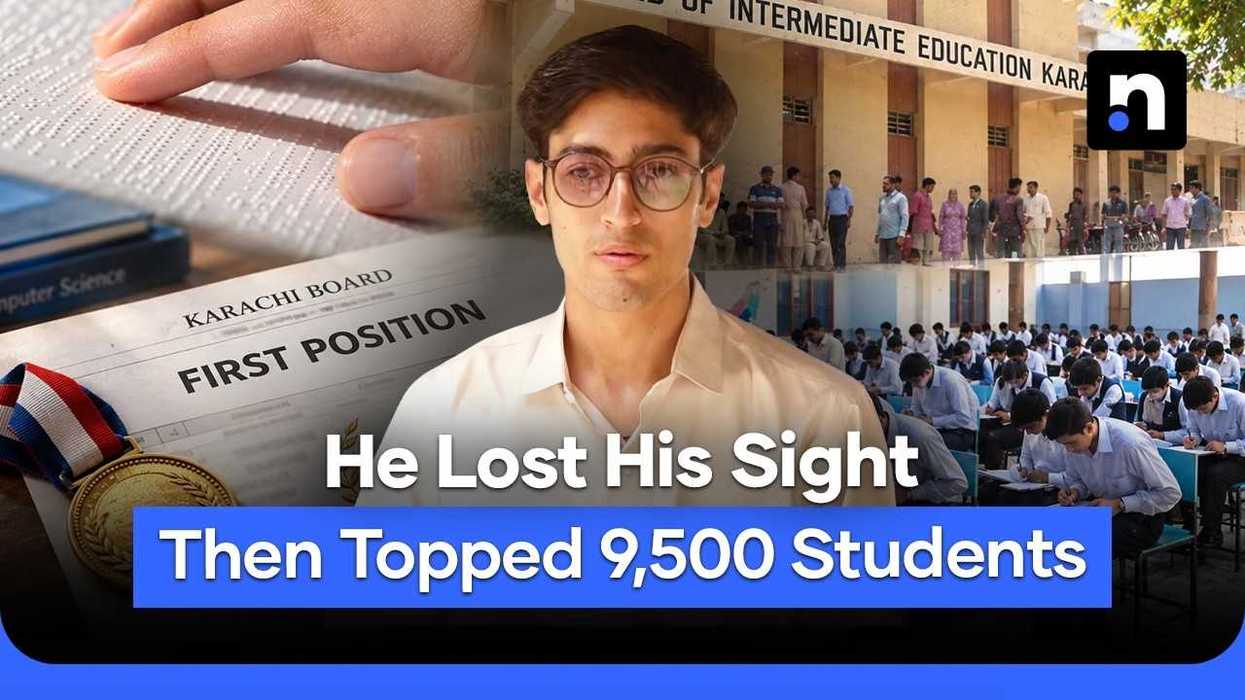 Blind Pakistani student Hans Raj makes history by topping Karachi Board